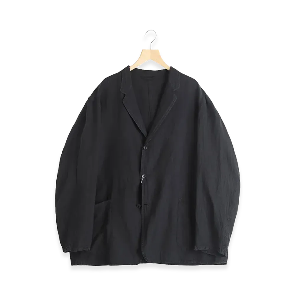 COMOLI Silk Cotton Jacket "Faded Black"