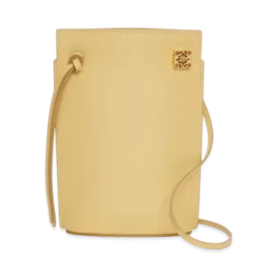 LOEWE Dice Pocket In Classic Calfskin "Dark Butter"