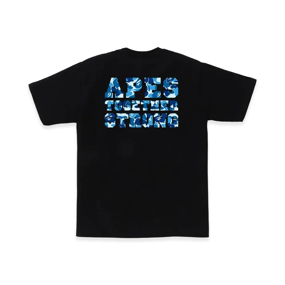 A BATHING APE ABC Camo College ATS Tee "Black/Blue"