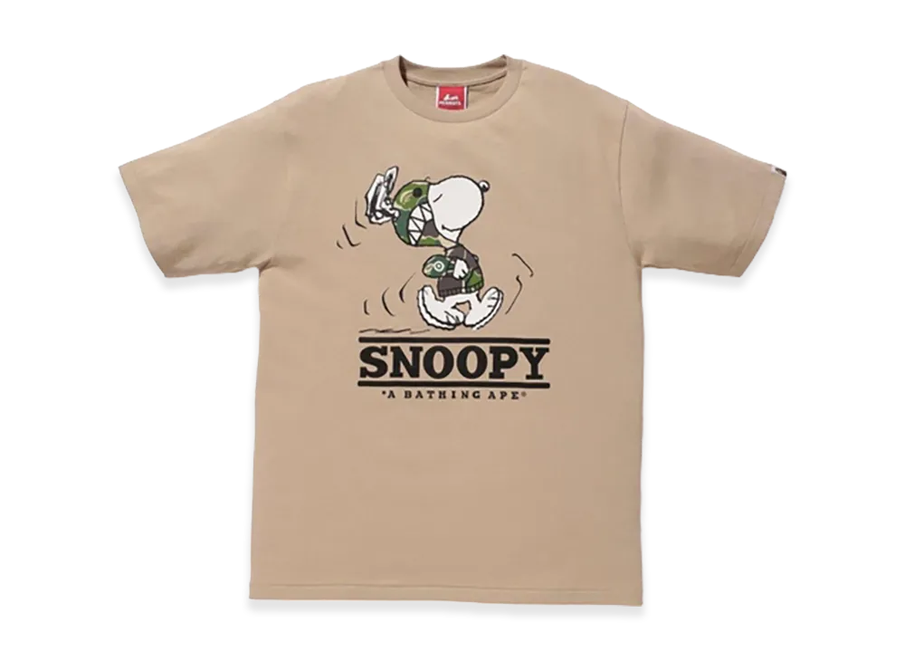 A BATHING APE x PEANUTS S/S T-Shirts "Brown"