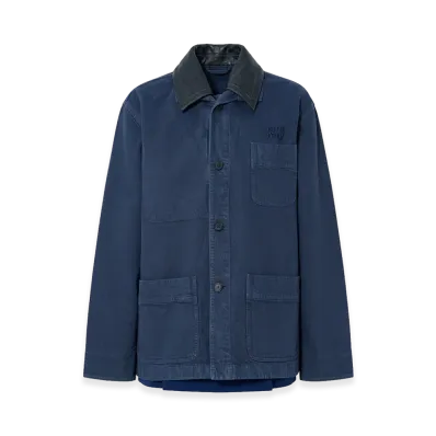 MIU MIU Women's Denim Jacket "Gray/Navy Blue"