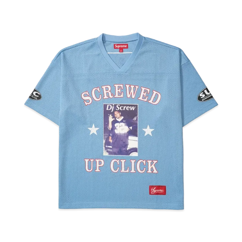 Supreme x DJ Screw Football Jersey "Light Blue"