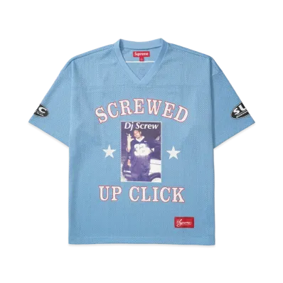 Supreme x DJ Screw Football Jersey "Light Blue"