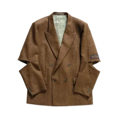 KAPITAL Herringbone Tweed Cut Out Elbow W Jacket "Gold khaki"