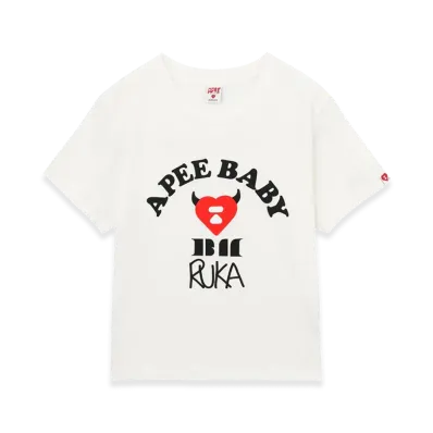 A BATHING APE x BABY MONSTER Women's APEE Baby Print Tee #2 "White"