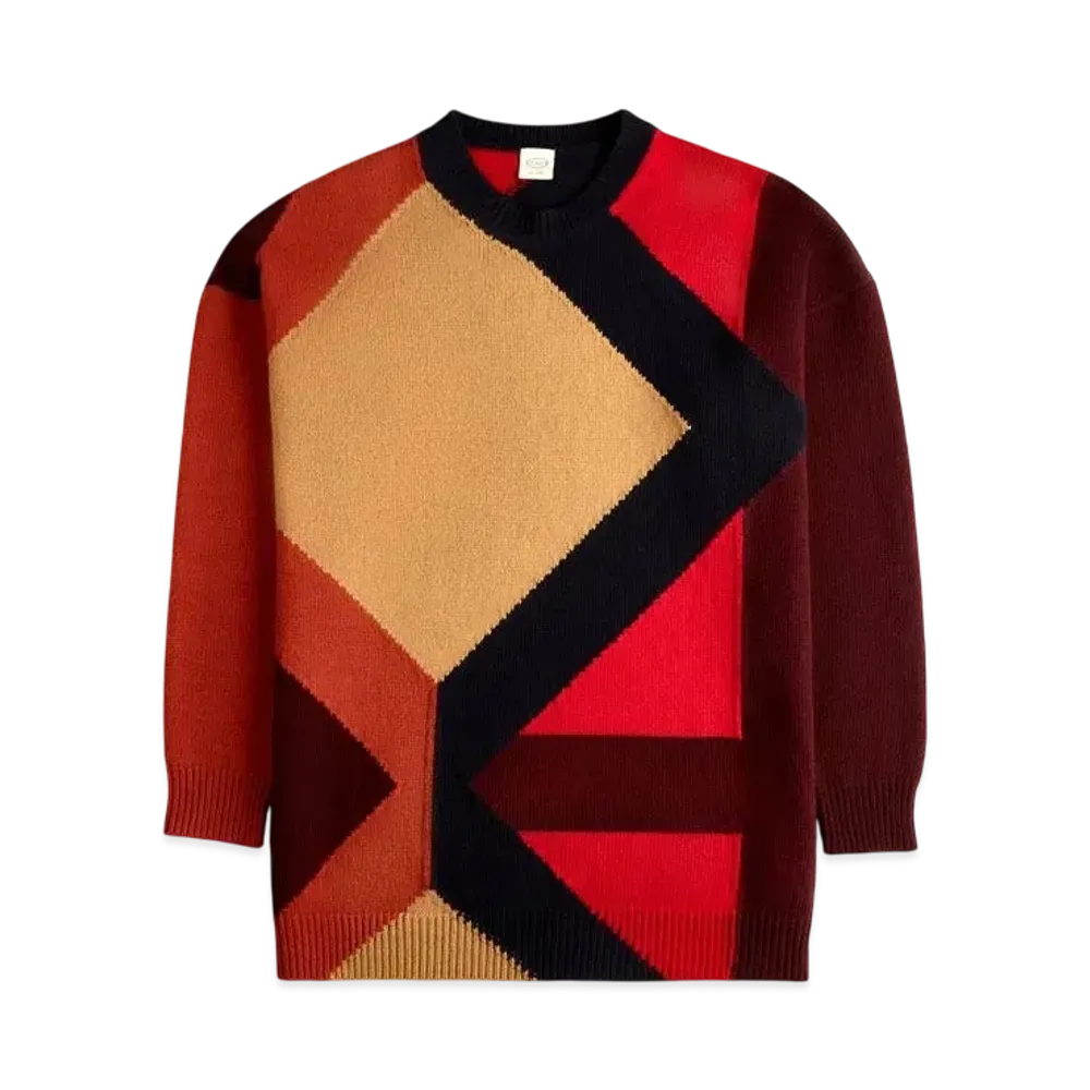 TOD'S Round Neck Pull Over "Red/Gray"