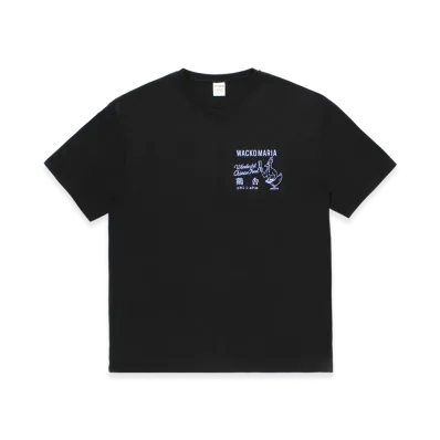 WACKO MARIA x 鶏舎 Washed Heavy Weight T-Shirt "Black"