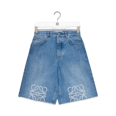 LOEWE Anagram Shorts "Washed Denim"