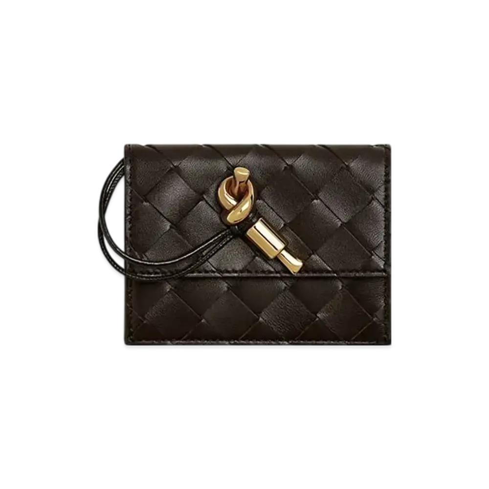 Bottega Veneta Andiamo Card Case "Fondente"