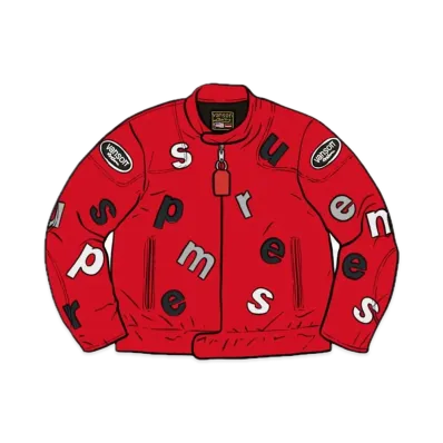 Supreme x Vanson Leathers Letters Cordura Jacket "Red"