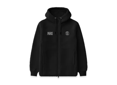 Nike x Paris Saint Germain PSG Logo Embroidered Boa Hoodie "Black"