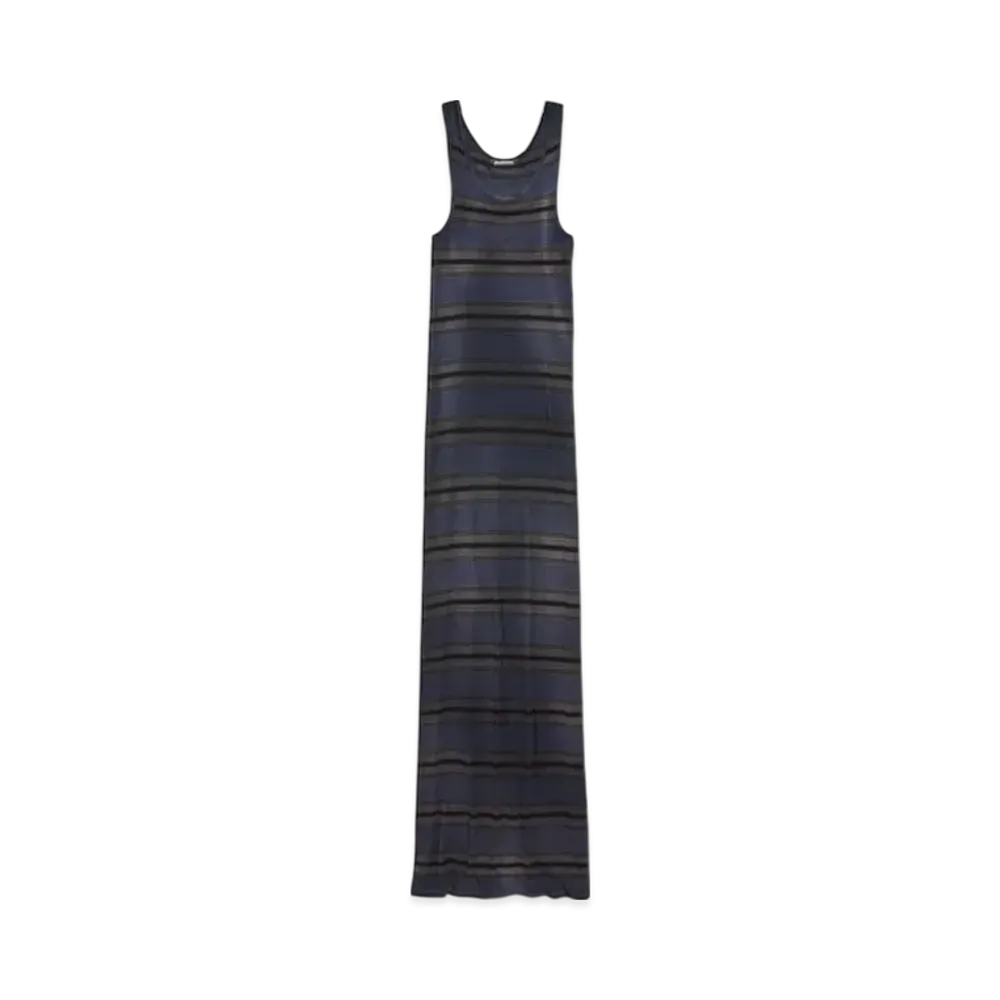 BALENCIAGA Women's Maxi Tank Top Dress "Black/Multicolor"