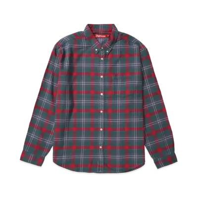 Supreme Plaid Flannel Shirt "Slate" (24SS)