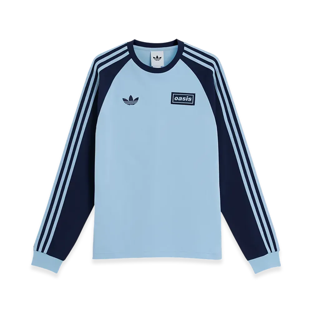 adidas x Oasis Live '25 Tokyo Japan Tour Three Stripes Long Sleeve T-Shirt (Japan Exclusive) "Light Blue"
