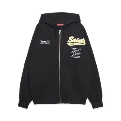 Supreme Salvation Zip Up Hooded Sweatshirt "Black"