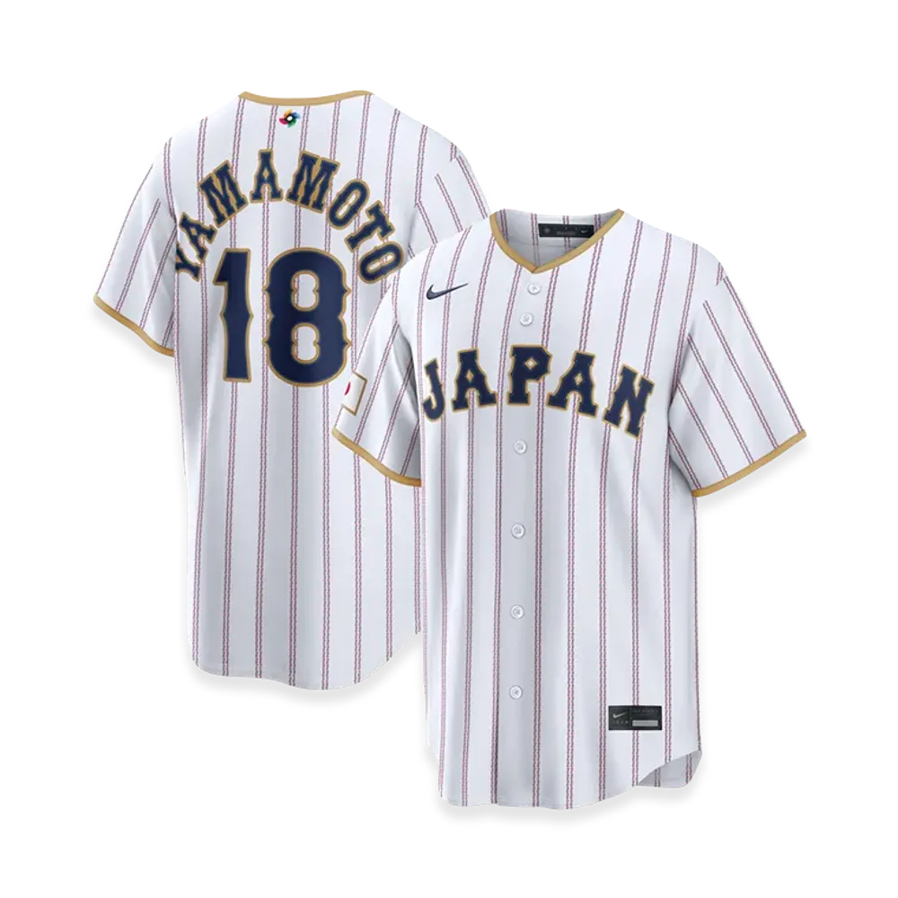 Nike 2026WBC World Baseball Classic Yoshinobu Yamamoto Japan Baseball Home Stadium Jersey "White"