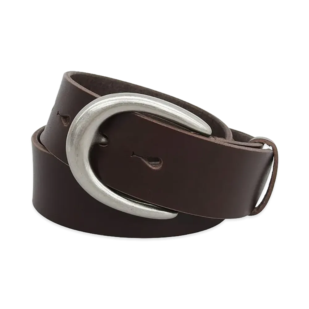 mont-bell Slip-in Leather Belt "Dark Brown"