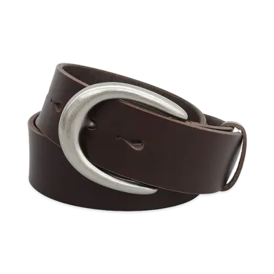 mont-bell Slip-in Leather Belt "Dark Brown"