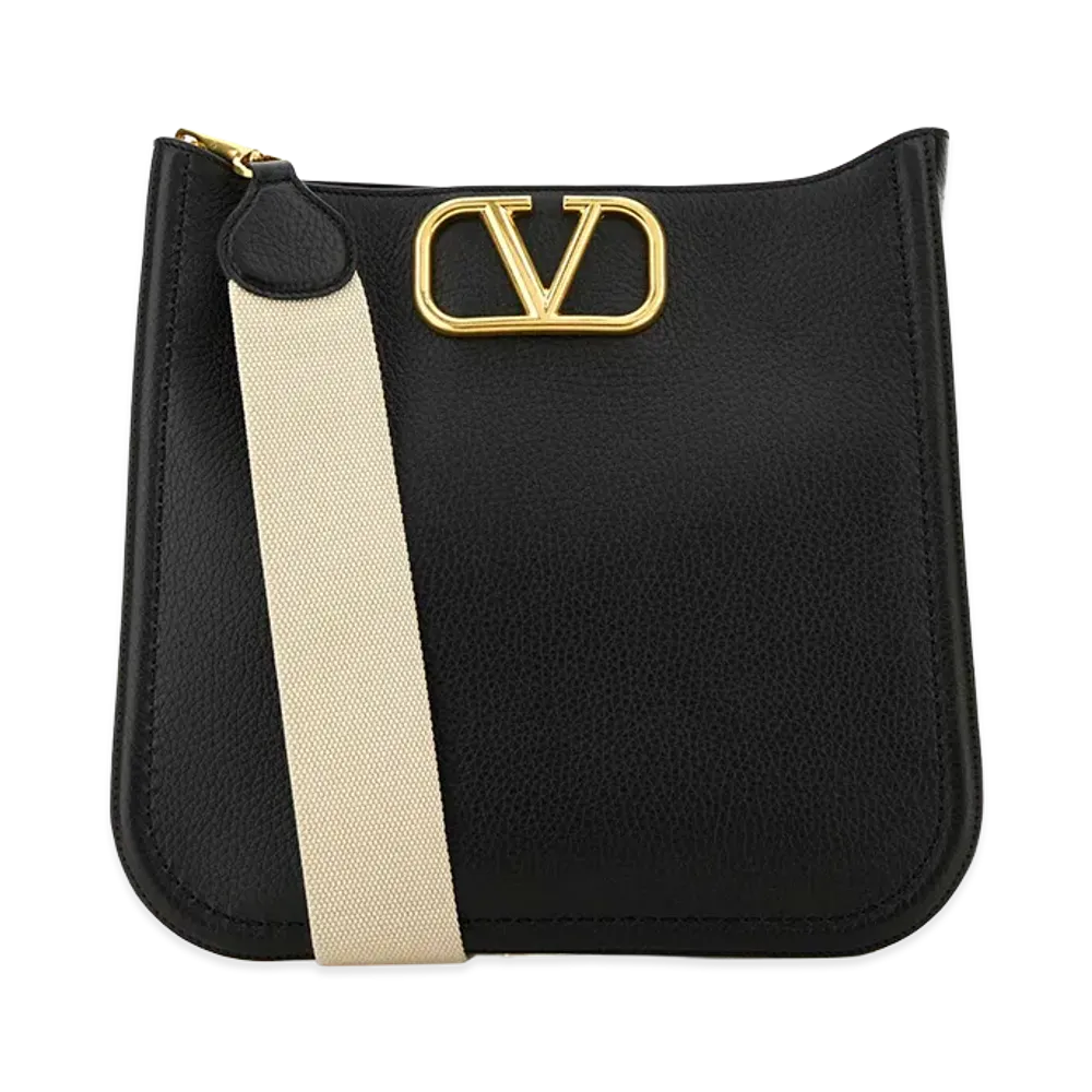 Valentino Women's Leather Alltime Shoulder Bag "Black"