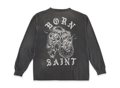 SAINT Mxxxxxx x BORN X RAISED L/S T-Shirt Born Saint "Black"
