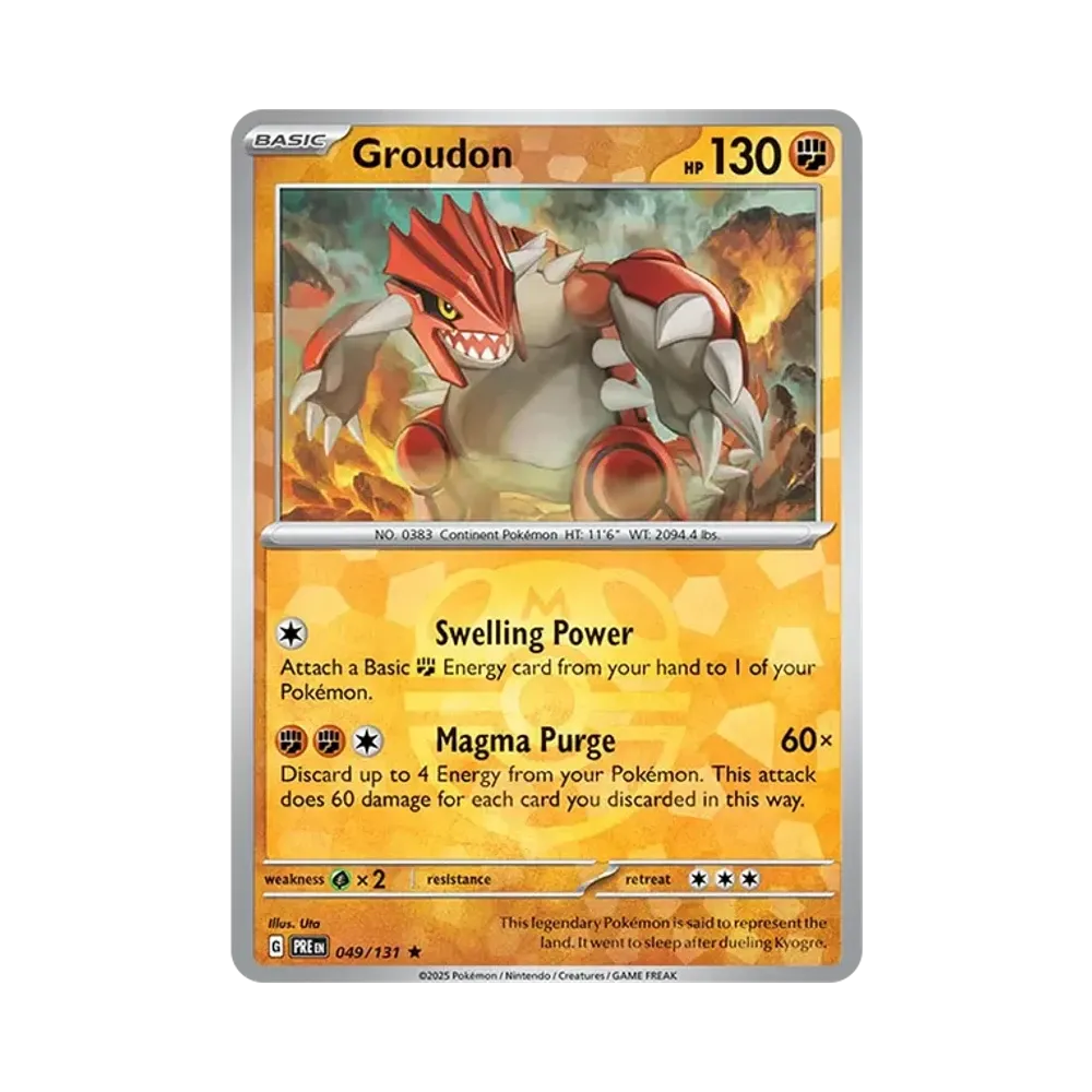 グラードン R :マスターボールホロ [PRE EN 049/131]【英語版】(スカーレット&バイオレット「プリズマティックエボリューションズ」)