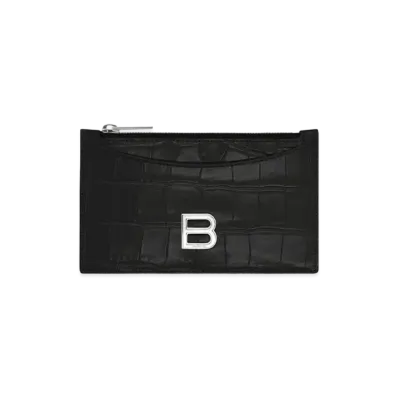 BALENCIAGA Hourglass Long Coin And Card Holder "Black"
