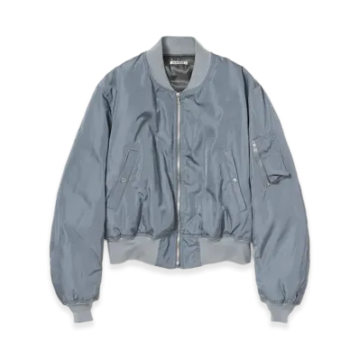 AURALEE High Density Silk Twill Flight Blouson "Blue Gray"