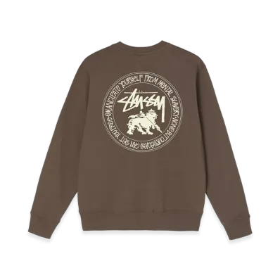 Stussy Lion Dot Crew "Coffee"