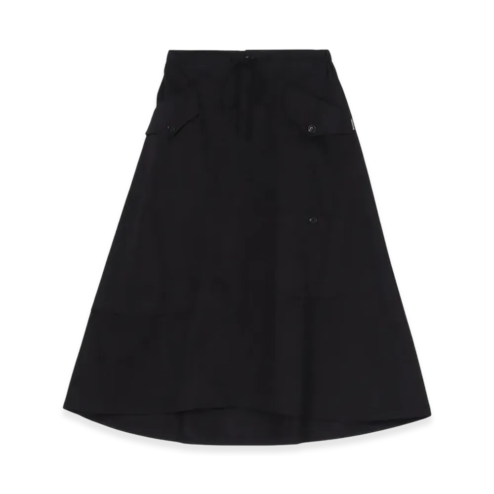 WILDSIDE YOHJI YAMAMOTO Cotton Chino Work Skirt "Black"