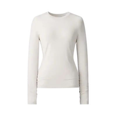 Uniqlo C Women'S Super Warm Heattech Cashmere Blend Crew Neck T "Natural"