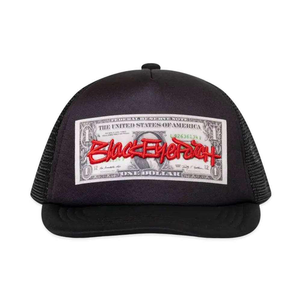 BlackEyePatch Fasthand Script Dollar Bill Mesh Cap "Black"