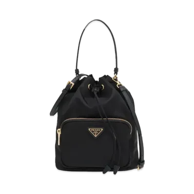 PRADA Duet Re-Nylon Shoulder Bag "Black"