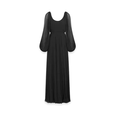 Dior Women's Pleated Long Dress "Black"