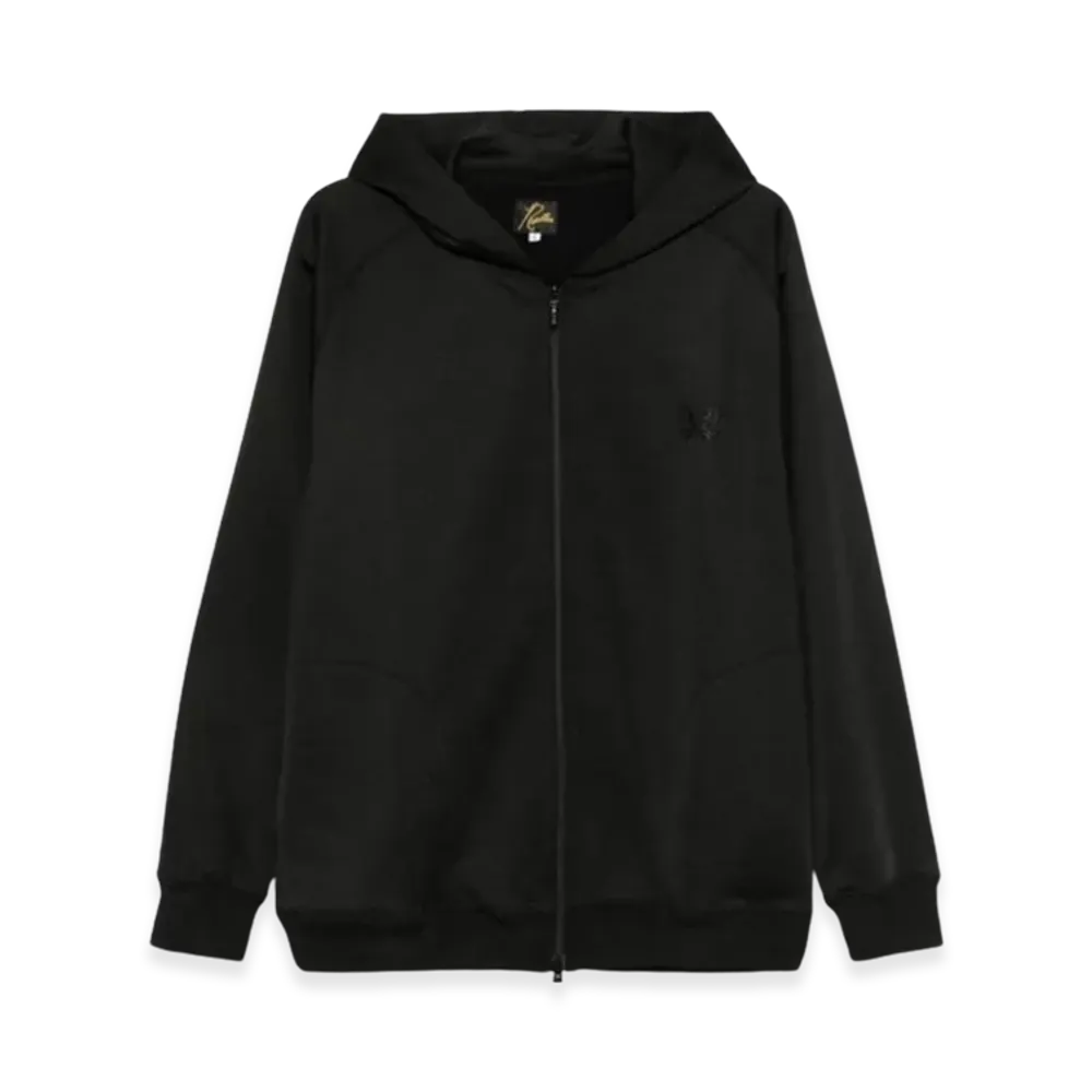 NEEDLES Logo Jersey Hoodie Zip Up "Black"