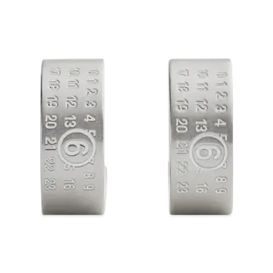 MM6 Maison Margiela Numeric Earrings "Silver"