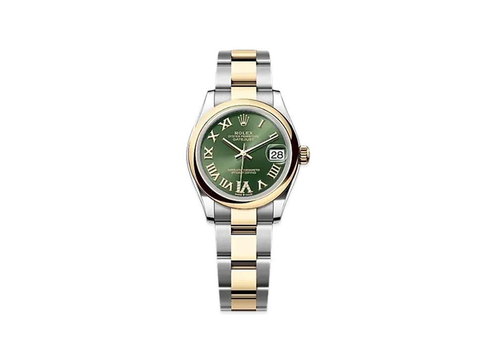 ROLEX Datejust 31mm Oystersteel & Yellow Gold 278243 "Olive Green"
