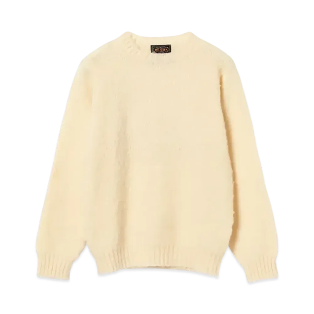 BEAMS Shetland Crew "Cream 412"