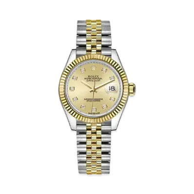 ROLEX Datejust 31 Oyster 31mm 10P Diamonds "Champagne/Oyster Steel/Yellow Gold"