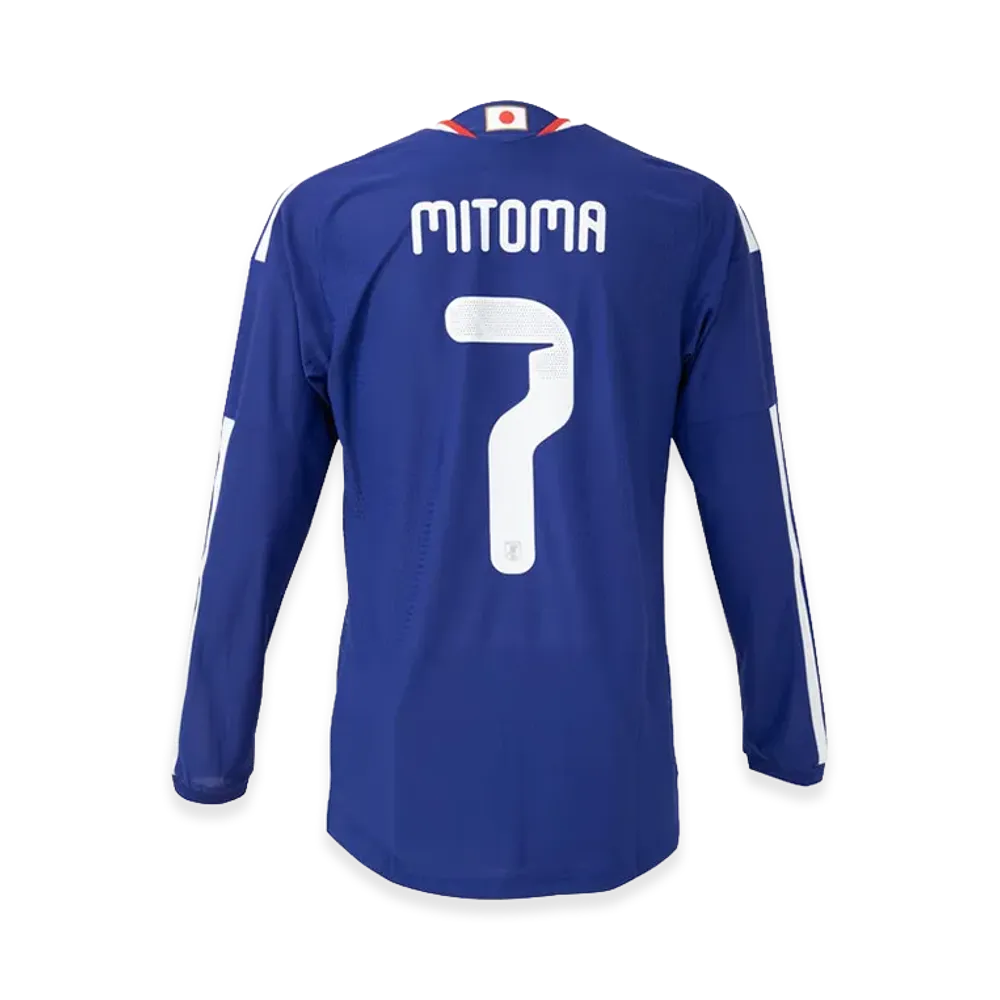 adidas Soccer Japan 2026 Home Authentic Long Sleeve Jersey #7 Kaoru Mitoma "Japan Blue/Ash Blue"
