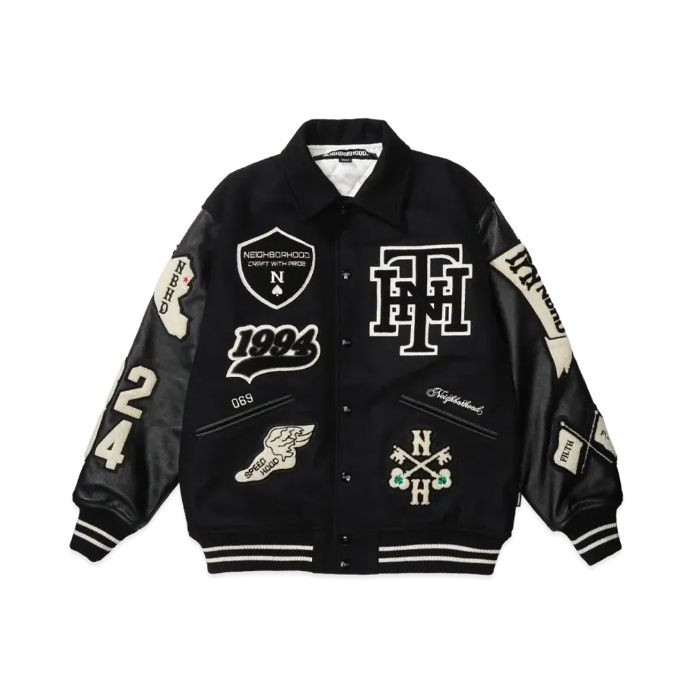 NEIGHBORHOOD Stadium Jacket "Black/White"