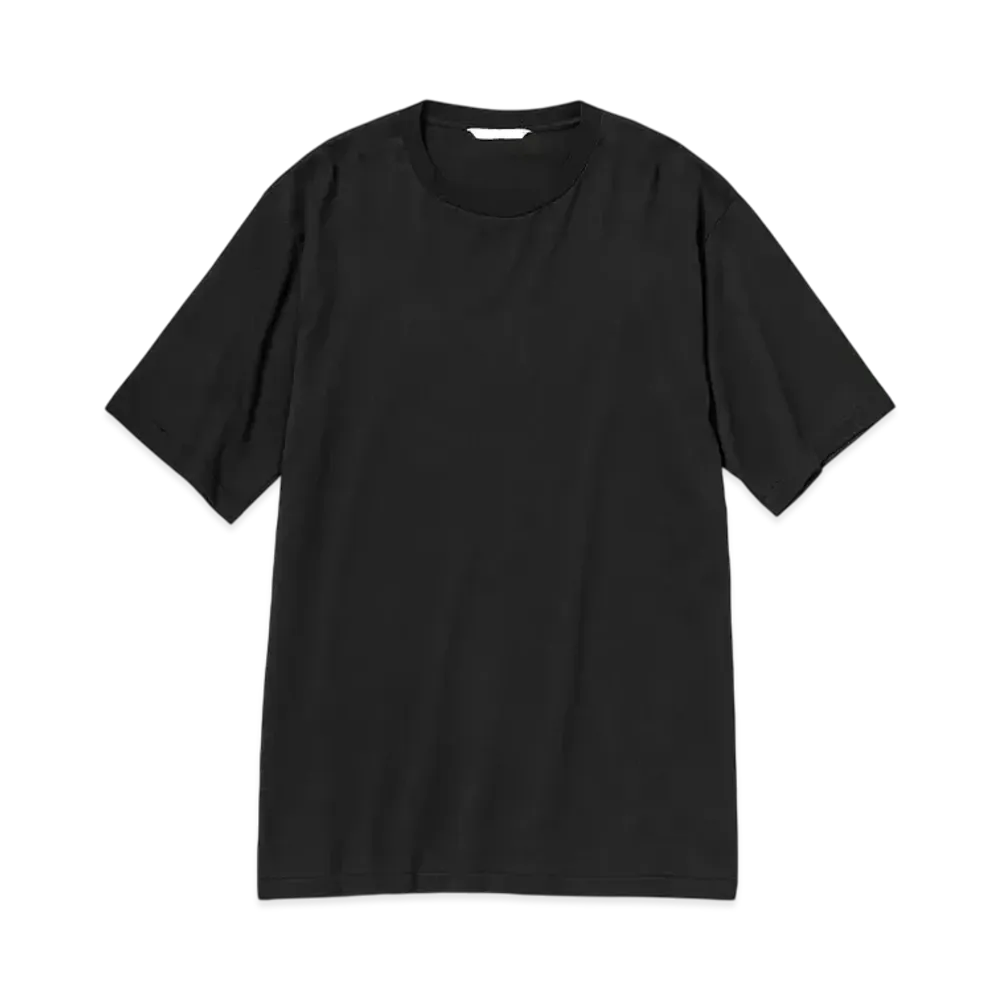 AURALEE Luster Plaiting Tee "Black"
