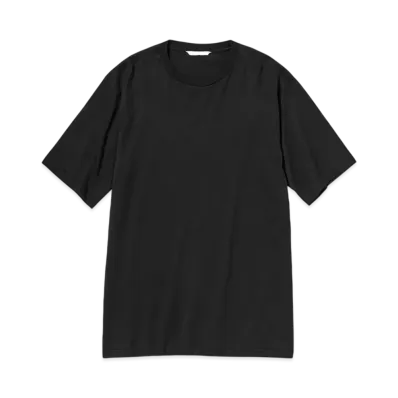 AURALEE Luster Plaiting Tee "Black"