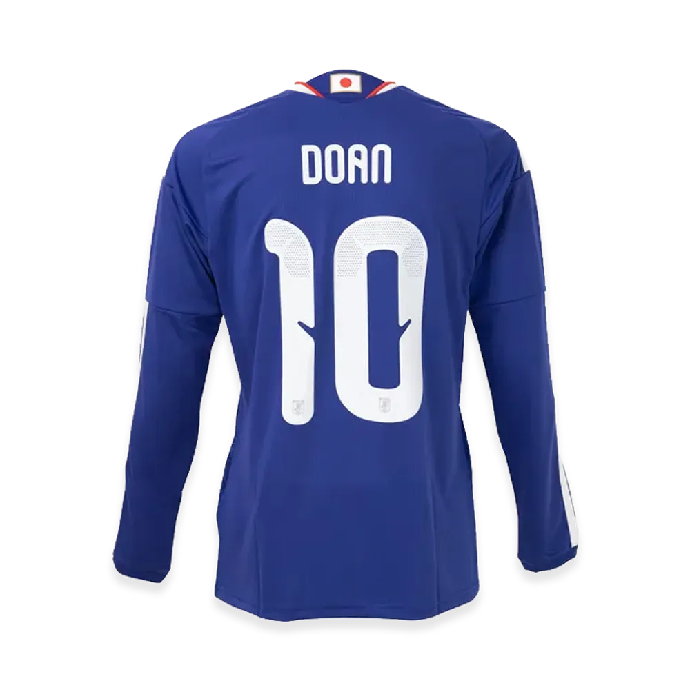 adidas Soccer Japan 2026 Home Replica Long Sleeve Jersey #10 Ritsu Doan "Japan Blue/Ash Blue"
