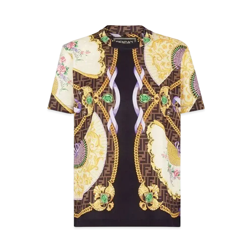 FENDI x Versace Fendace Multicolor Jersey T-Shirt "Multicolor"