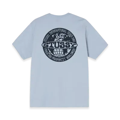 Stussy Worldwide Dot Tee "Steel"