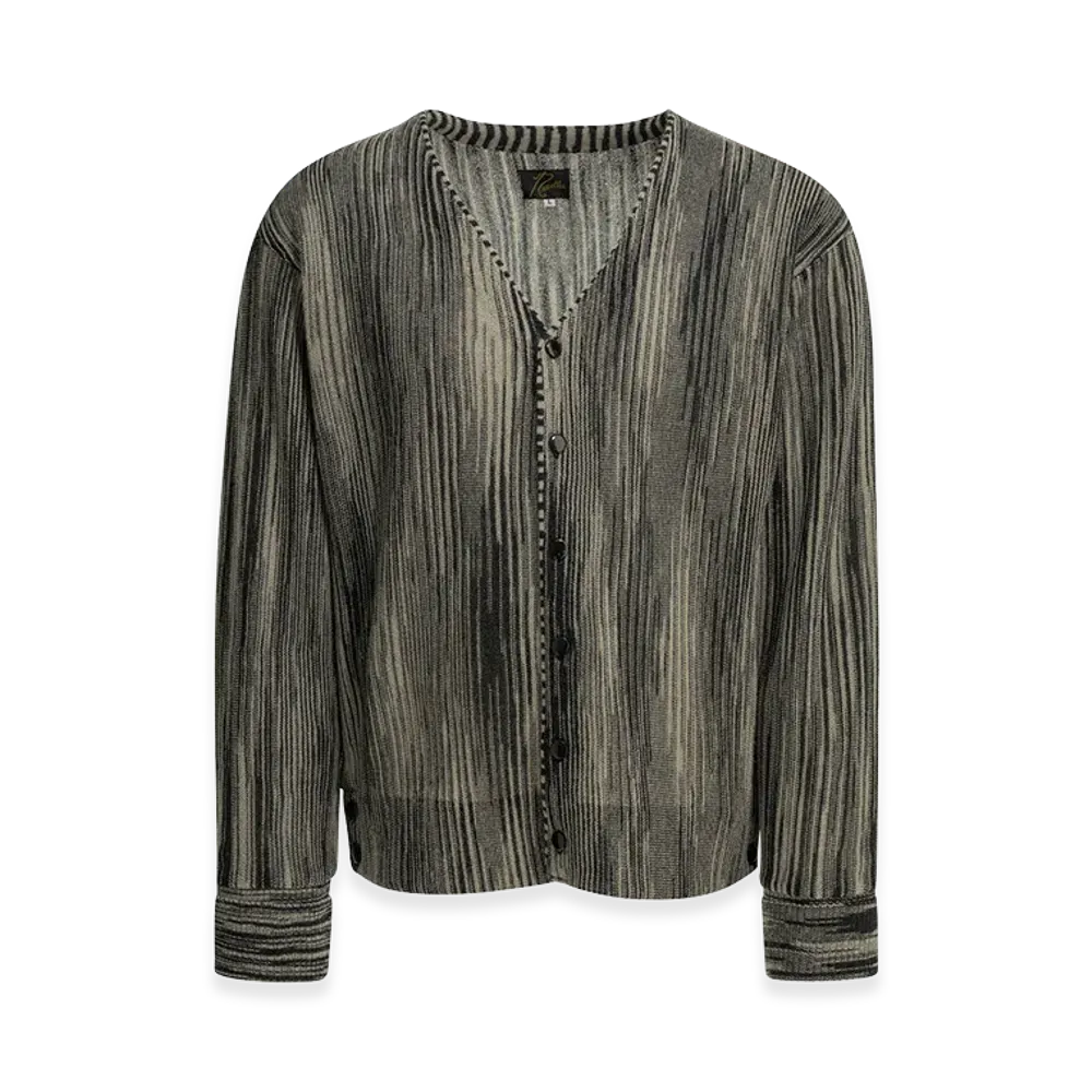 NEEDLES Striped Cardigan "Black"