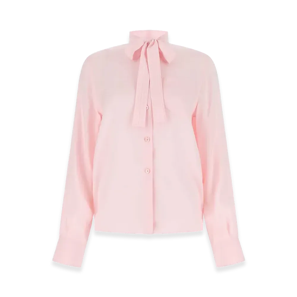 PRADA Women's Crepe Shirt "Pastel Pink"