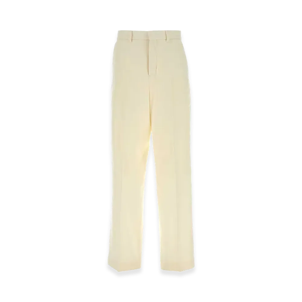 AMI PARIS Women's Wool Wide-Leg Pant "Ivory"