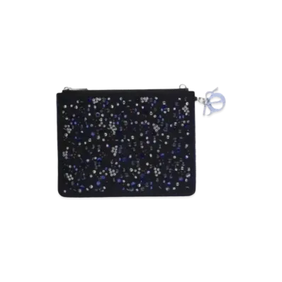 Dior Zipper Flat Wallet "Black"