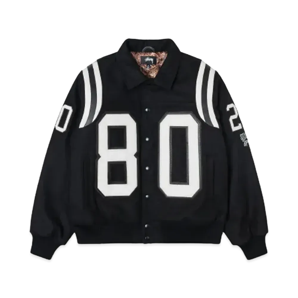 Stussy 80 Wool Varsity Jacket "Black"